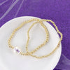 LSU Gold & Pearl Logo Stretch Bracelet Set