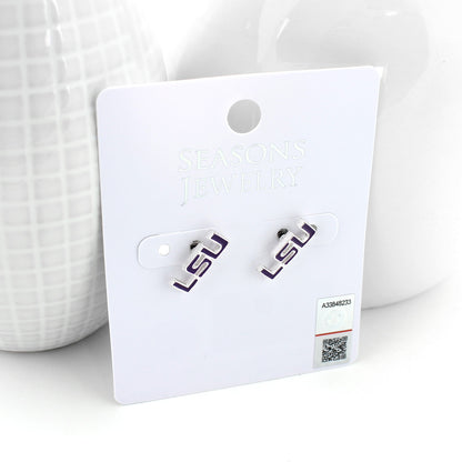 LSU Enamel Logo Stud Earrings