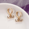 LSU Gold Huggie Hoop Earrings w/Enamel Logo