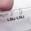 LSU Glitter Enamel Logo Huggie Hoop Earrings