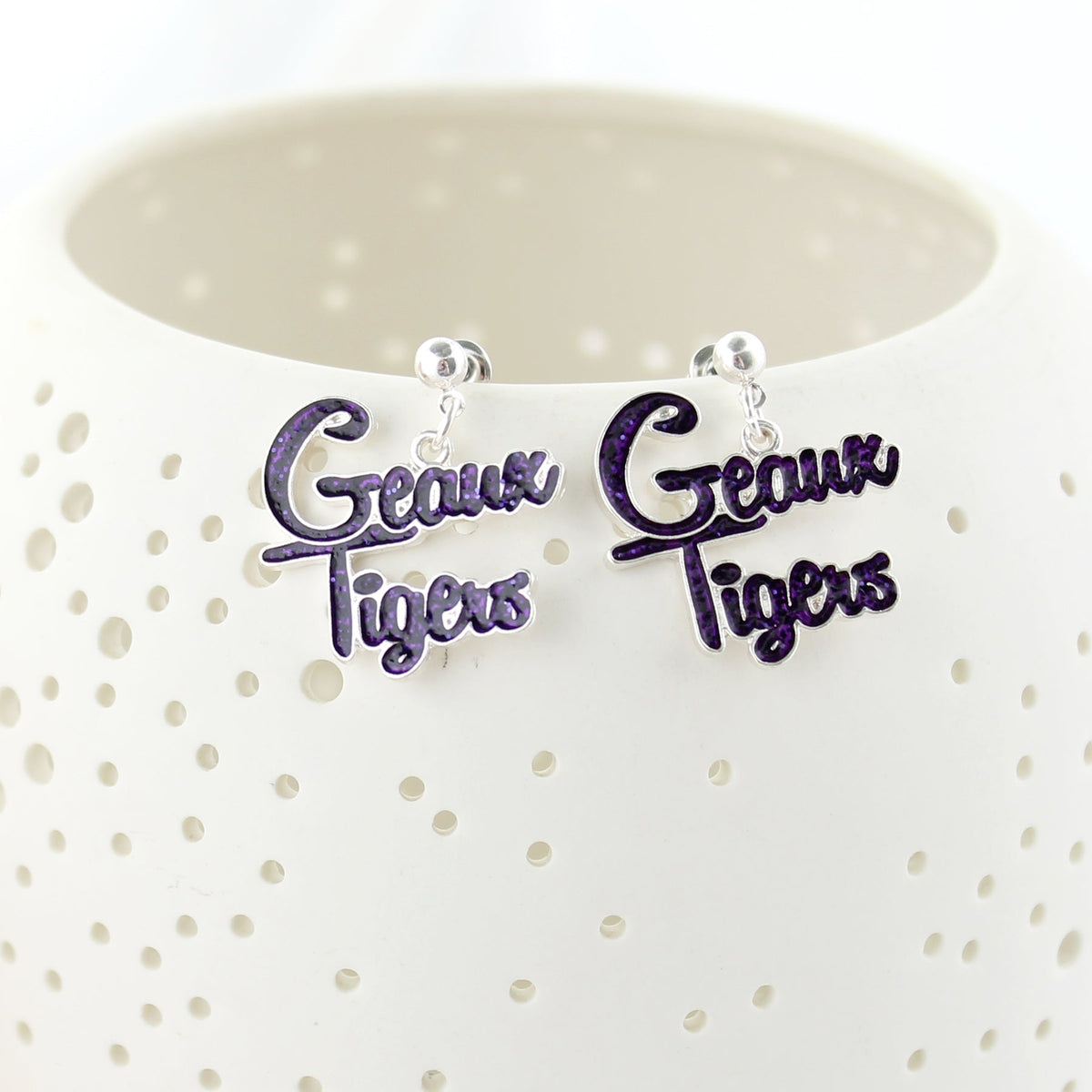 LSU Slogan Earrings
