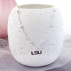 LSU Glitter Enamel Logo Necklace