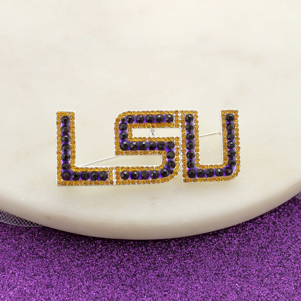 LSU Crystal Logo Convertible Pin/Pendant