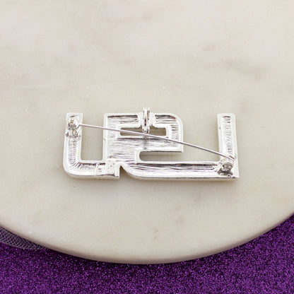 LSU Crystal Logo Convertible Pin/Pendant