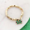 Marshall Gold Stretch Bracelet w/Enamel Logo