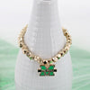 Marshall Gold Stretch Bracelet w/Enamel Logo