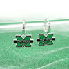 Marshall Glitter Enamel Logo Huggie Hoop Earrings