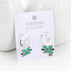 Marshall Glitter Enamel Logo Huggie Hoop Earrings