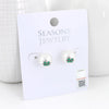 Marshall Logo Pearl Stud Earrings