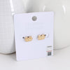Marshall Shiny Gold Logo Stud Earrings