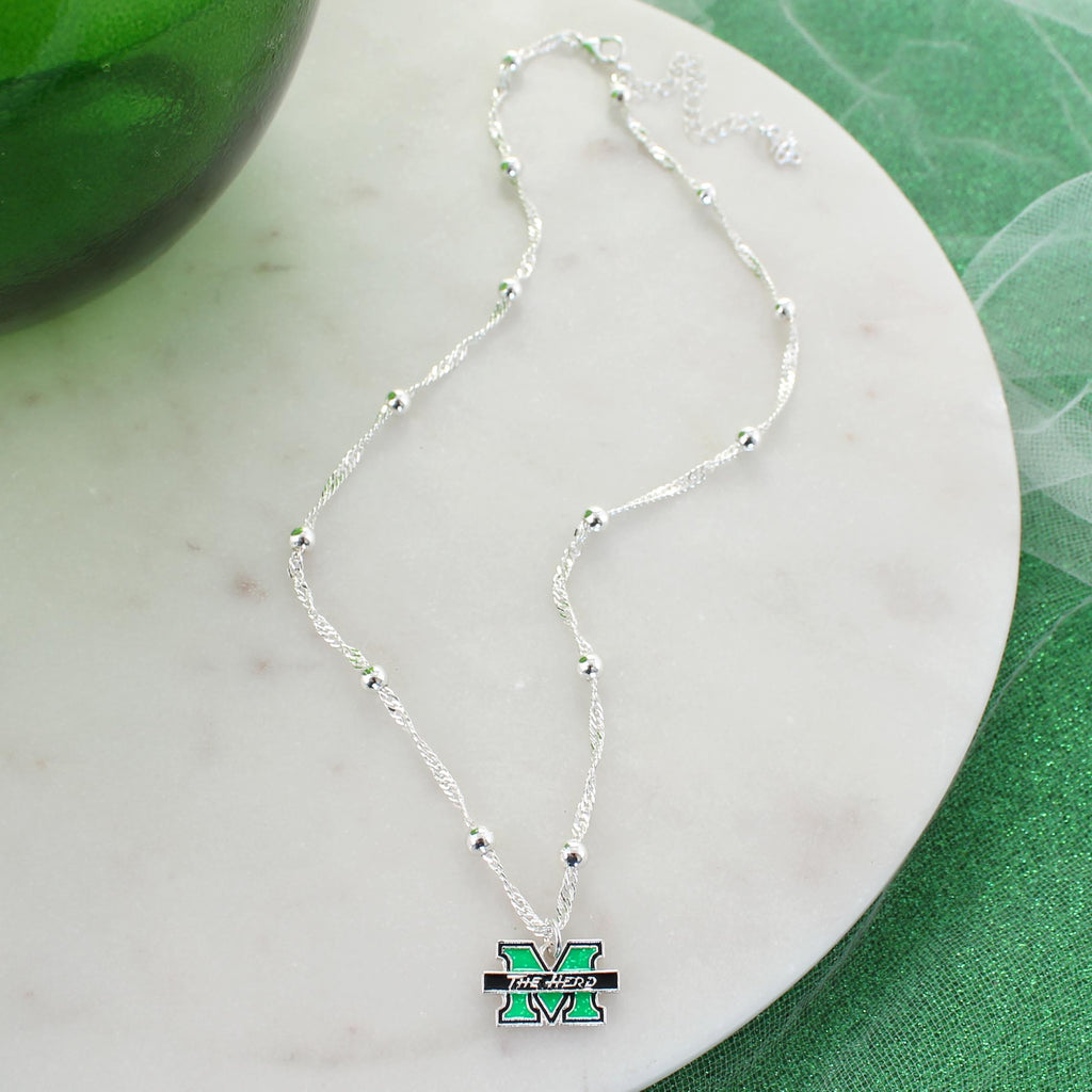 Marshall Glitter Enamel Logo Necklace