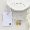 Michigan Enamel Logo Wire Bracelet