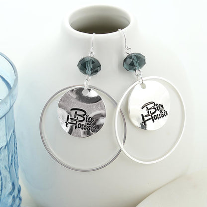Michigan Slogan Disc Earrings