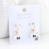 Michigan Pearl Logo Hoop Earrings