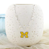 Michigan Glitter Enamel Logo Necklace