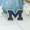 Michigan Crystal Logo Pin