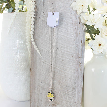18 - 36” Michigan Logo Disc & Slogan Cluster Convertible Necklace