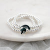 Michigan State Glitter Enamel Logo Stretch Bracelet Set