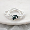 Michigan State Glitter Enamel Logo Stretch Bracelet Set