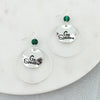 Michigan State Slogan Disc Earrings