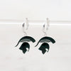 Michigan State Glitter Enamel Logo Huggie Hoop Earrings