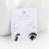 Michigan State Glitter Enamel Logo Huggie Hoop Earrings