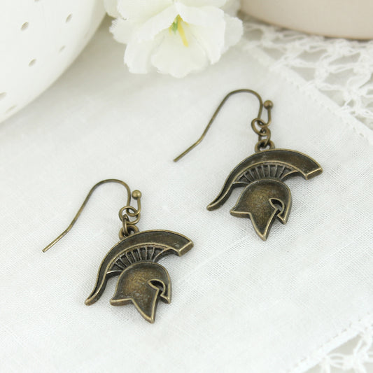 Michigan State Vintage Logo Earrings