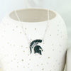 Michigan State Crystal Logo Necklace