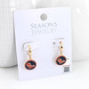 Mississippi Gold Huggie Hoop Earrings w/Enamel Logo