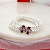 MSU Glitter Enamel Logo Stretch Bracelet Set