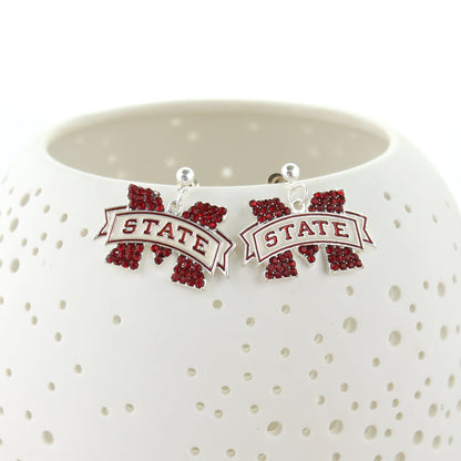 Mississippi State Crystal Logo Earrings