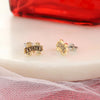 Mississippi State Shiny Gold Logo Stud Earrings