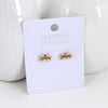 Mississippi State Shiny Gold Logo Stud Earrings