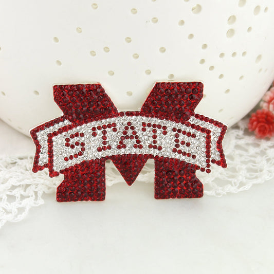Mississippi State Crystal Logo Pin