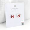 Nebraska Enamel Logo Stud Earrings
