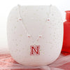 Nebraska Glitter Enamel Logo Necklace