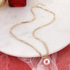 18" Nebraska Gold & Pearl Logo 3-Strand Necklace