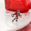 Ohio State Crystal Mascot Logo Cuff Bracelet