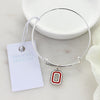 Ohio State Enamel Logo Wire Bracelet