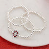 Ohio State Glitter Enamel Logo Stretch Bracelet Set