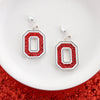 Ohio State Crystal Logo Earrings