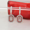 Ohio State Glitter Enamel Logo Huggie Hoop Earrings
