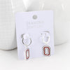 Ohio State Glitter Enamel Logo Huggie Hoop Earrings
