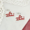 Ohio State Slogan Earrings - Fan Sparkle