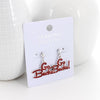 Ohio State Slogan Earrings