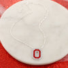 Ohio State Crystal Logo Necklace