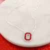 Ohio State Crystal Logo Necklace
