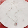 Ohio State Glitter Enamel Logo Necklace