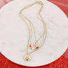Ohio State Gold & Tube Bead Trio Necklace Set