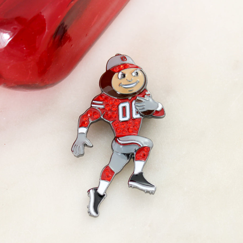 Ohio State “Brutus” Crystal Logo Convertible Pin/Pendant